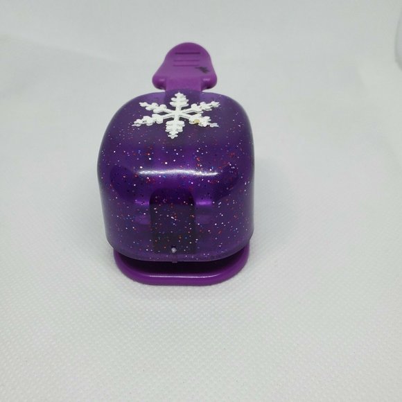 Purple Glitter EK Success Snowflake Pop Up Craft Paper Shaper Scrapbooking - Picture 6 of 12